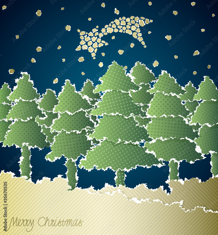 Sticker christmas background