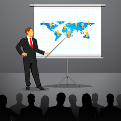 Businessman giving Presentation