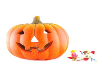 Halloween y caramelos.