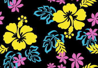 hibiscus seamless fabric textile
