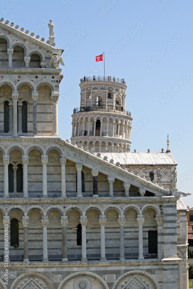 Wall mural famous leaning tower of pisa the symbol of italy