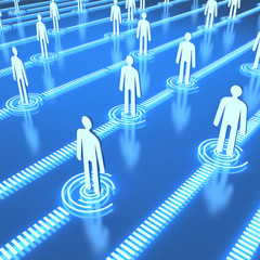 Abstract image of social network in the internet