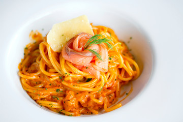 Spaghetti with Smoked Salmon