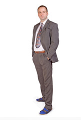 businessman in slippers..