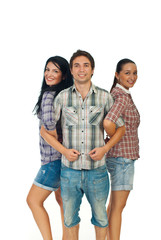Fototapeta premium Happy united friends