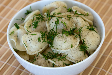 Pelmeni - traditional russian dish.