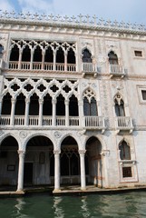 Naklejka premium Ca' d'Oro palace facade on Grand Canal, Venice, Italy
