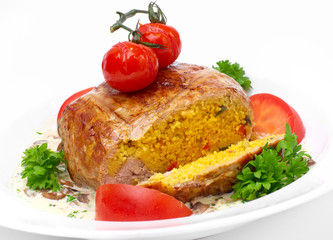 meat stuffed with couscous
