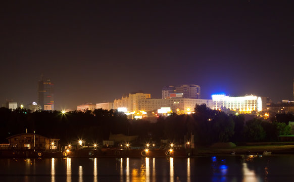 View of Novosibirsk in night