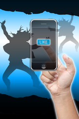 Internet social and music on mobile