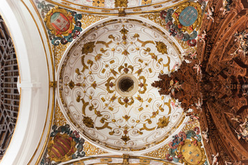 Cúpula del altar mayor en la iglesia del Carmen de Antequera