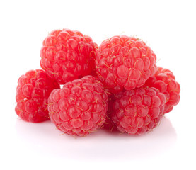 Fresh raspberries heap