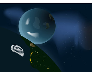 Naklejka premium Planet