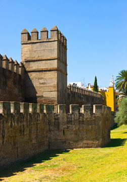 Ancient muslim city wall in Sevilla