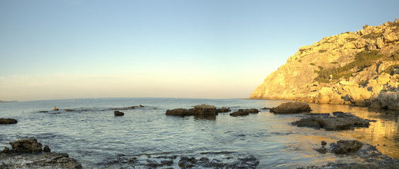 Fototapeta na wymiar Morze w Krecji na Rodos