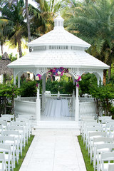 Beautiful white wedding gazebo