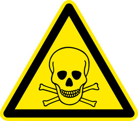 Warnschild Warnzeichen Giftige Stoffe Symbol Totenkopf