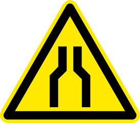 Warnschild Warnzeichen Engstelle Hindernis Symbol