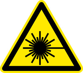 Warnschild Warnzeichen Laser Laserstrahlung Symbol - obrazy, fototapety, plakaty