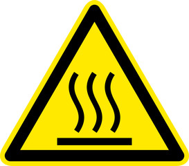 Warnschild Warnzeichen Heiße Oberfläche Verbrennungsgefahr