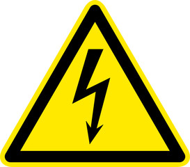 Warnschild Warnzeichen gefährliche elektrische Spannung - obrazy, fototapety, plakaty