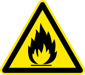 Warnzeichen Leicht- und Hochentzündliche Stoffe