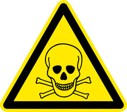 Warnschild Warnzeichen Giftige Stoffe Symbol Totenkopf