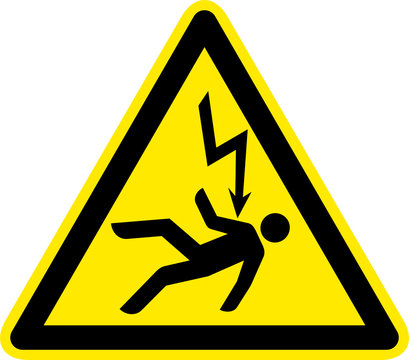 Warnschild Warnzeichen Stromschlaggefahr Stromunfall