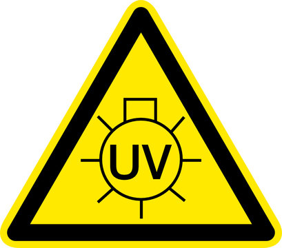 Warnschild Warnzeichen UV-Strahlung Symbol
