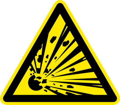 Warnschild Warnzeichen Explosionsgefährliche Stoffe