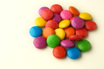 Colorful sugar coated chocolate candy