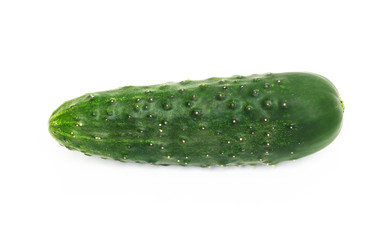 green cucumber, isolated on white background