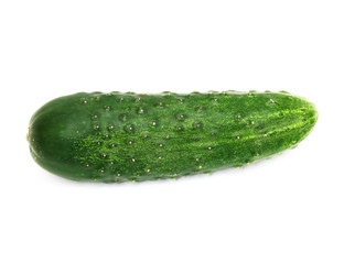 green cucumber, isolated on white background