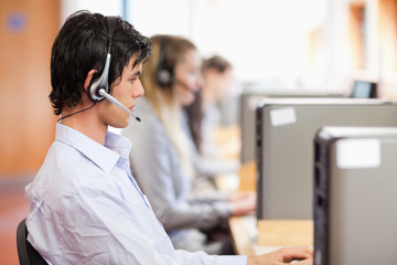 Young operators using a computer