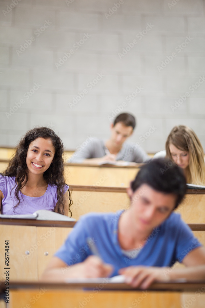 Poster portrait of students during a lecture