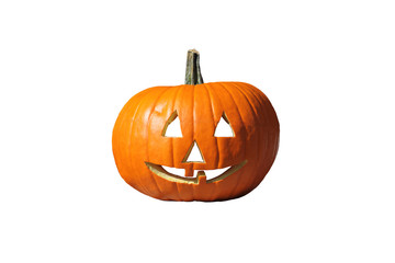 Kürbiskopf Halloween freigestellt