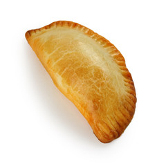 empanada, meat pie on white background