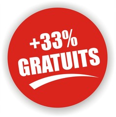 bouton +33% gratuits