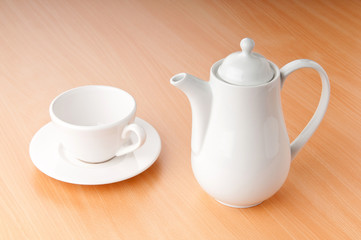 Tea on the wooden table