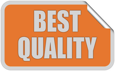 Sticker orange eckig curl oben BEST QUALITY