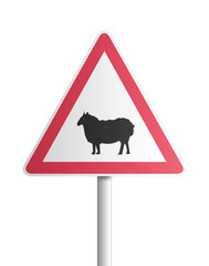 Panneau - passage d'animaux domestiques 1