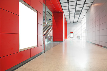 Fototapeta premium Large Billboard for advertisement use in a modern building
