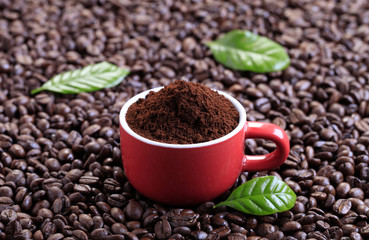 Ground coffee