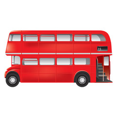 London symbol - red bus - isolated -detailed illustration - 35722786