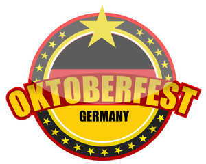 Oktoberfest detail illustration seal on white