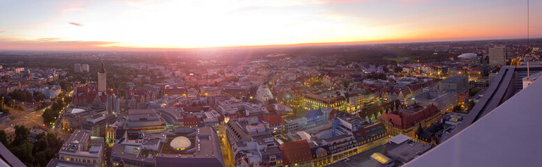 Sonnenuntergang über Leipzig