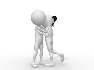 falling in love, 3d conceptual image displaying falling in love