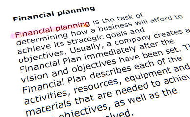 Fototapeta premium financial planning