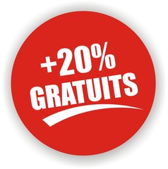 bouton 20% gratuits