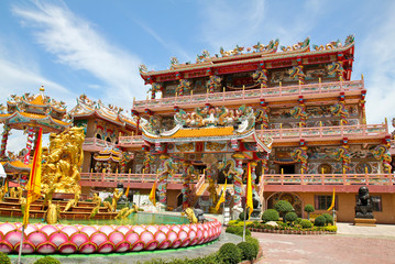 Beautiful chinese temple in thailand.